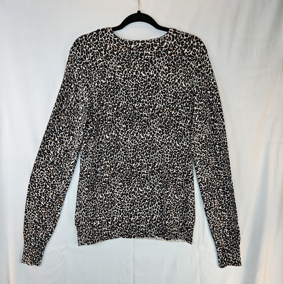 By Design Womens Leopard Print Button Front Cardigan Sz M Super Soft Casual - Picture 6 of 9